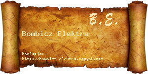 Bombicz Elektra névjegykártya